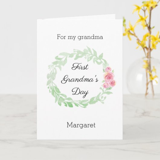 Wasserfarbe Hübsch 1. Oma's Day Karte (Gelbe Blume)