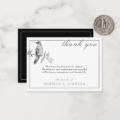 Wasserfarbe Hübsch Hummingbird Memorial Vielen Dan Mitteilungskarte (Vorderseite/Rückseite Beispiel)