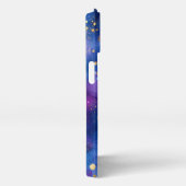 Wasserfarbe hübsches, elegantes Blau iPhone Hülle (Rechte Seite)