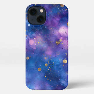 Wasserfarbe hübsches, elegantes Blau iPhone 13 Hülle