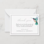 Wasserfarbe Hummingbird Beerdigung Gedenkstein Vie Mitteilungskarte (Vorderseite)