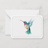 Wasserfarbe Hummingbird Beerdigung Gedenkstein Vie Mitteilungskarte (Rückseite)