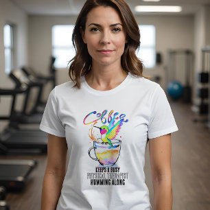 Wasserfarbe Hummingbird Bequem Kaffee Lover fröhli T-Shirt