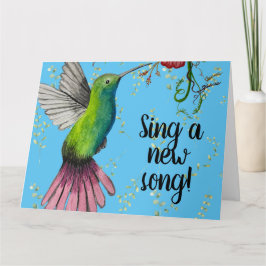 Wasserfarbe Hummingbird Christlich Karte