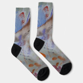 Wasserfarbe Hummingbird Crew Socken (Rechts)