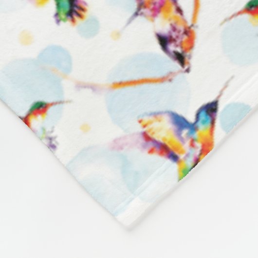 Wasserfarbe Hummingbird Deluxe Fleecedecke (Ecke)