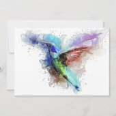 Wasserfarbe Hummingbird Einladung (Vorderseite)