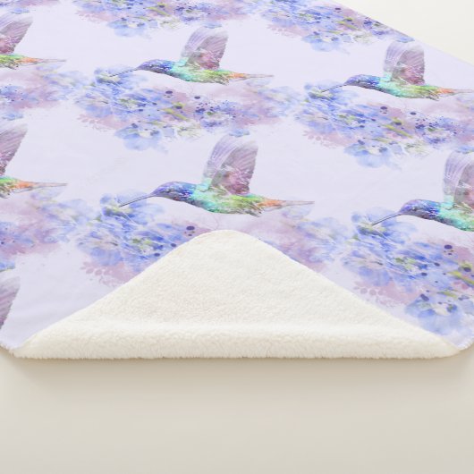Wasserfarbe Hummingbird Garden Bird Mauve Sherpadecke (3/4)