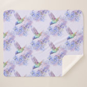 Wasserfarbe Hummingbird Garden Bird Mauve Sherpadecke (Vorderseite (Horizontal))