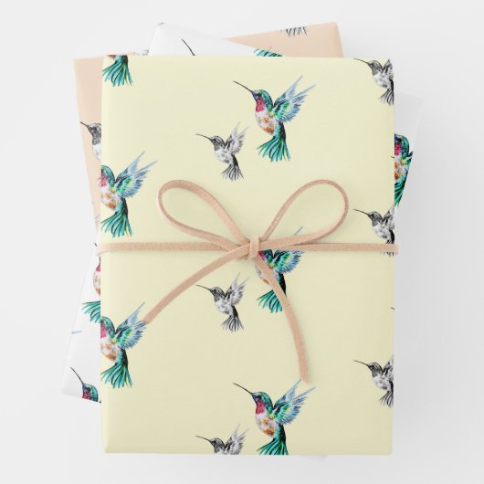 Wasserfarbe Hummingbird Geschenkpapier Set (Beispiel)