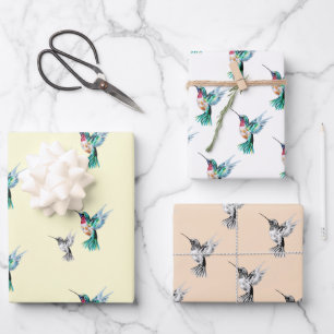 Wasserfarbe Hummingbird Geschenkpapier Set