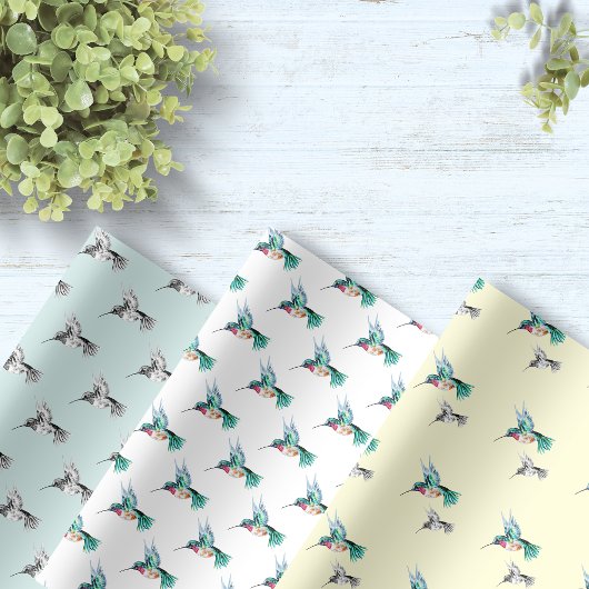 Wasserfarbe Hummingbird Geschenkpapier Set