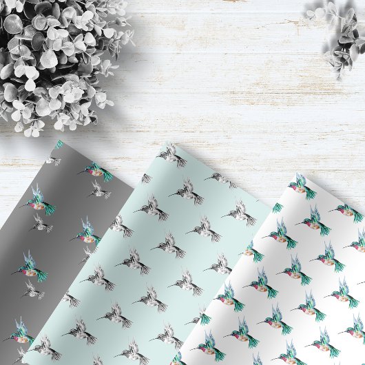 Wasserfarbe Hummingbird Geschenkpapier Set