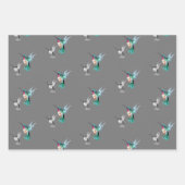 Wasserfarbe Hummingbird Geschenkpapier Set (Vorderseite)