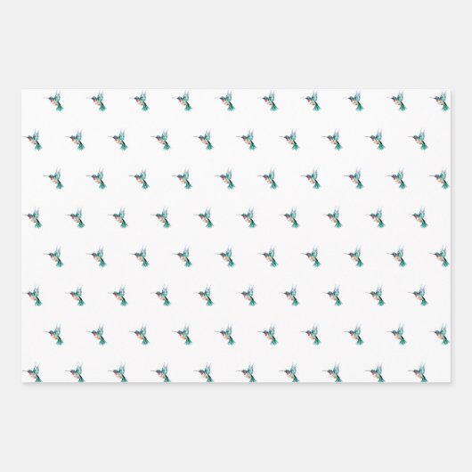 Wasserfarbe Hummingbird Geschenkpapier Set (Vorderseite 2)