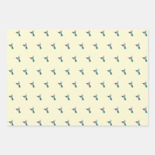 Wasserfarbe Hummingbird Geschenkpapier Set (Vorderseite)