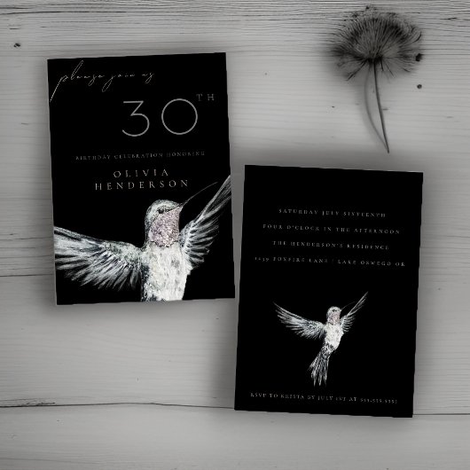 Wasserfarbe Hummingbird JEDE Einladung zum Geburts