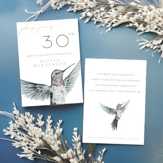 Wasserfarbe Hummingbird JEDE Einladung zum Geburts