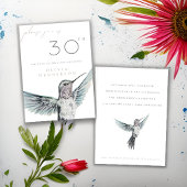 Wasserfarbe Hummingbird JEDE Einladung zum Geburts