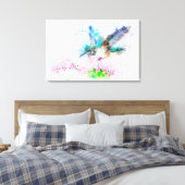 Wasserfarbe Hummingbird Leinwanddruck (Insitu (Schlafzimmer))