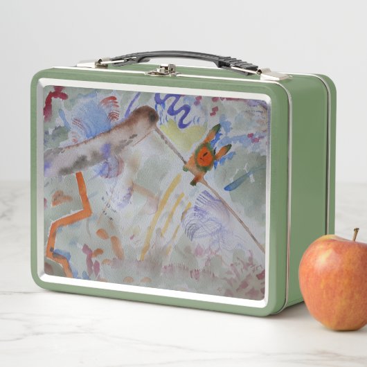 Wasserfarbe Hummingbird Metal Lunchbox (Beispiel)