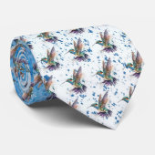Wasserfarbe Hummingbird Necktie Krawatte (Gerollt)