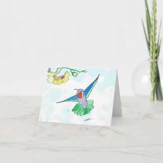 Wasserfarbe Hummingbird Note Card/Umschlag Karte