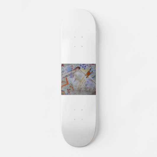 Wasserfarbe Hummingbird Skateboard (Vorderseite)