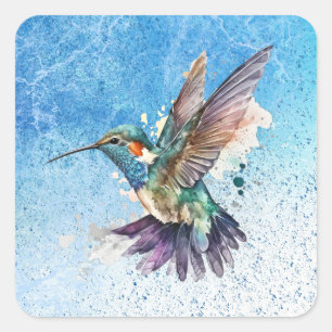 Wasserfarbe Hummingbird Stickers