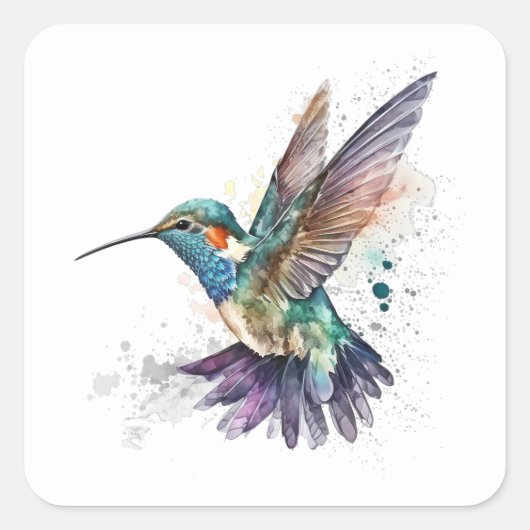 Wasserfarbe Hummingbird Stickers (Vorderseite)