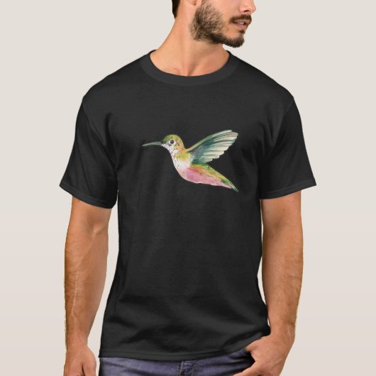 Wasserfarbe Hummingbird T-Shirt (Vorderseite)