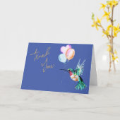 Wasserfarbe Hummingbird und Balloons Vielen Dank Karte (Gelbe Blume)