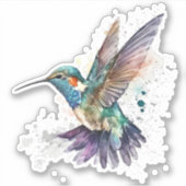 Wasserfarbe Hummingbird Vinyl Sticker (Vorderseite)