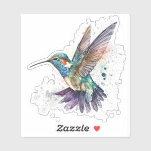 Wasserfarbe Hummingbird Vinyl Sticker