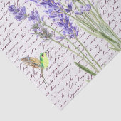 Wasserfarbe Hummingbird-Vogeldekoupage-Lavendel Seidenpapier (Ausschnitt)