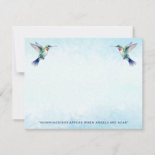 Wasserfarbe Hummingbird Zitat Memorial Beileid Mitteilungskarte