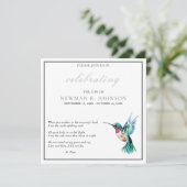 Wasserfarbe Hummingvogel Feier des Lebens Einladung (Stehend Vorderseite)