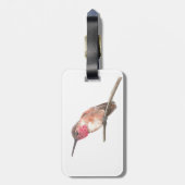 Wasserfarbe Hummingvogel Gepäckanhänger (Rückseite vertikal)