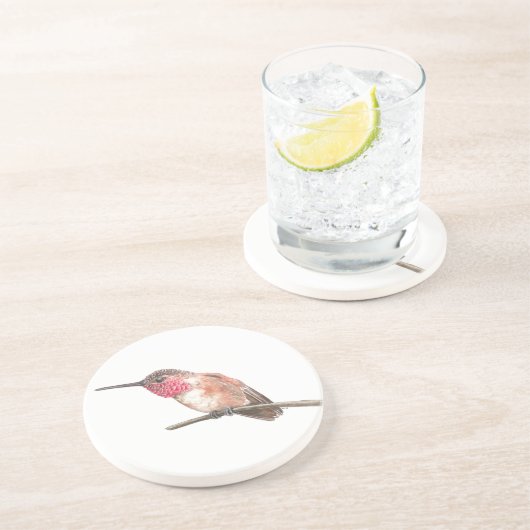 Wasserfarbe Hummingvogel Getränkeuntersetzer (Seite)