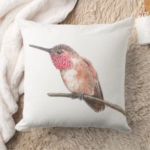 Wasserfarbe Hummingvogel Kissen