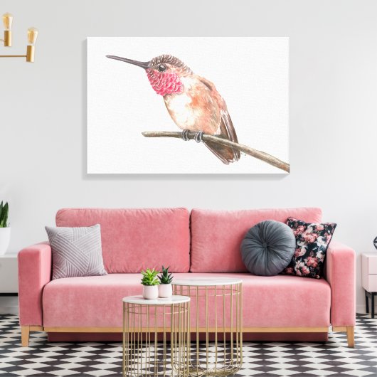 Wasserfarbe Hummingvogel Leinwanddruck (Insitu (Wohnzimmer))