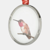 Wasserfarbe Hummingvogel Ornament Aus Metall (Links)