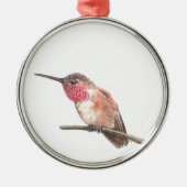 Wasserfarbe Hummingvogel Ornament Aus Metall (Vorne)