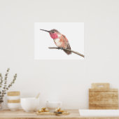 Wasserfarbe Hummingvogel Poster (Küche)