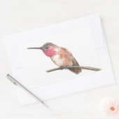 Wasserfarbe Hummingvogel Rechteckiger Aufkleber (Umschlag)