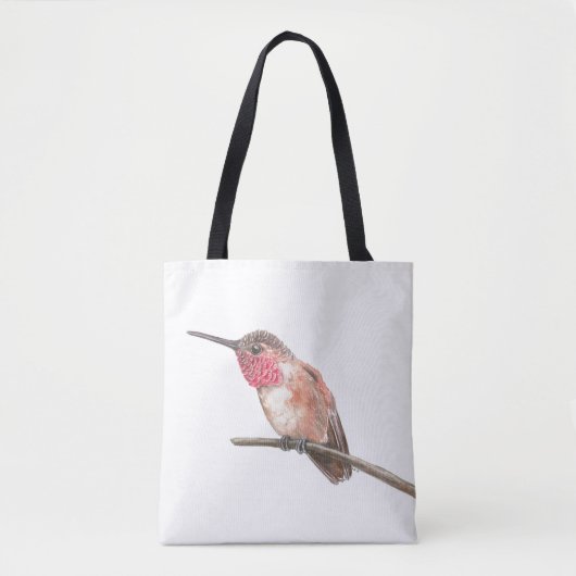 Wasserfarbe Hummingvogel Tasche (Vorderseite)