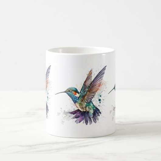 Wasserfarbe Hummingvogel Tasse (Mittel)