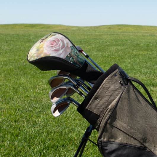Wasserfarbe Hummingvogel und Rosa Rose Golf Headcover (In SItu)