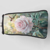 Wasserfarbe Hummingvogel und Rosa Rose Golf Headcover (Vorderseite)
