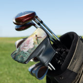 Wasserfarbe Hummingvogel und Rosa Rose Golf Headcover (In Situ)
